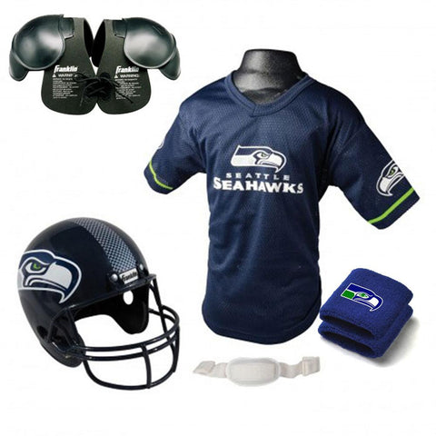 Seattle Seahawks Youth NFL Ultimate Helmet and Jersey Set