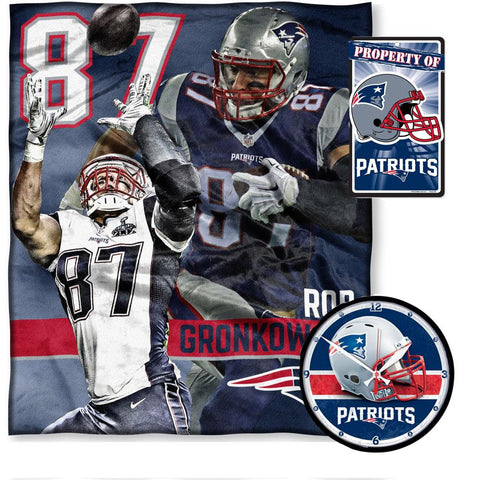 New England Patriots NFL Rob Gronowski Bedroom Decor 3pc Set