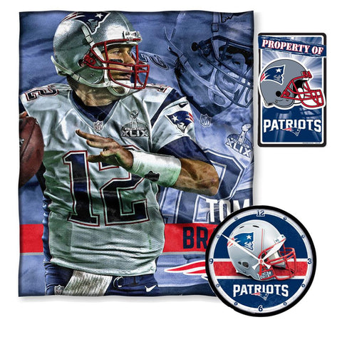 New England Patriots NFL Tom Brady Bedroom Decor 3pc Set