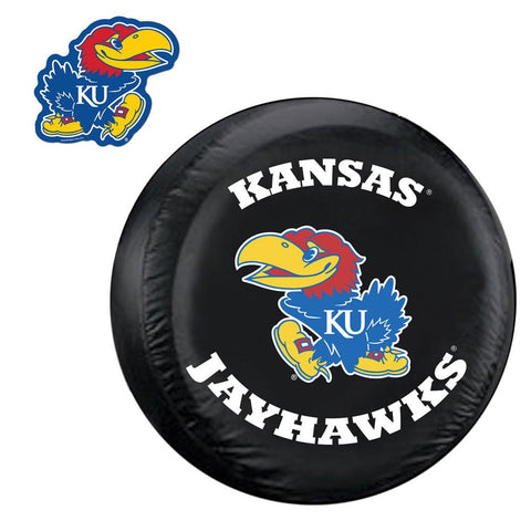 Kansas Jayhawks NCAA Spare Tire Cover and Grille Logo Set (Large)
