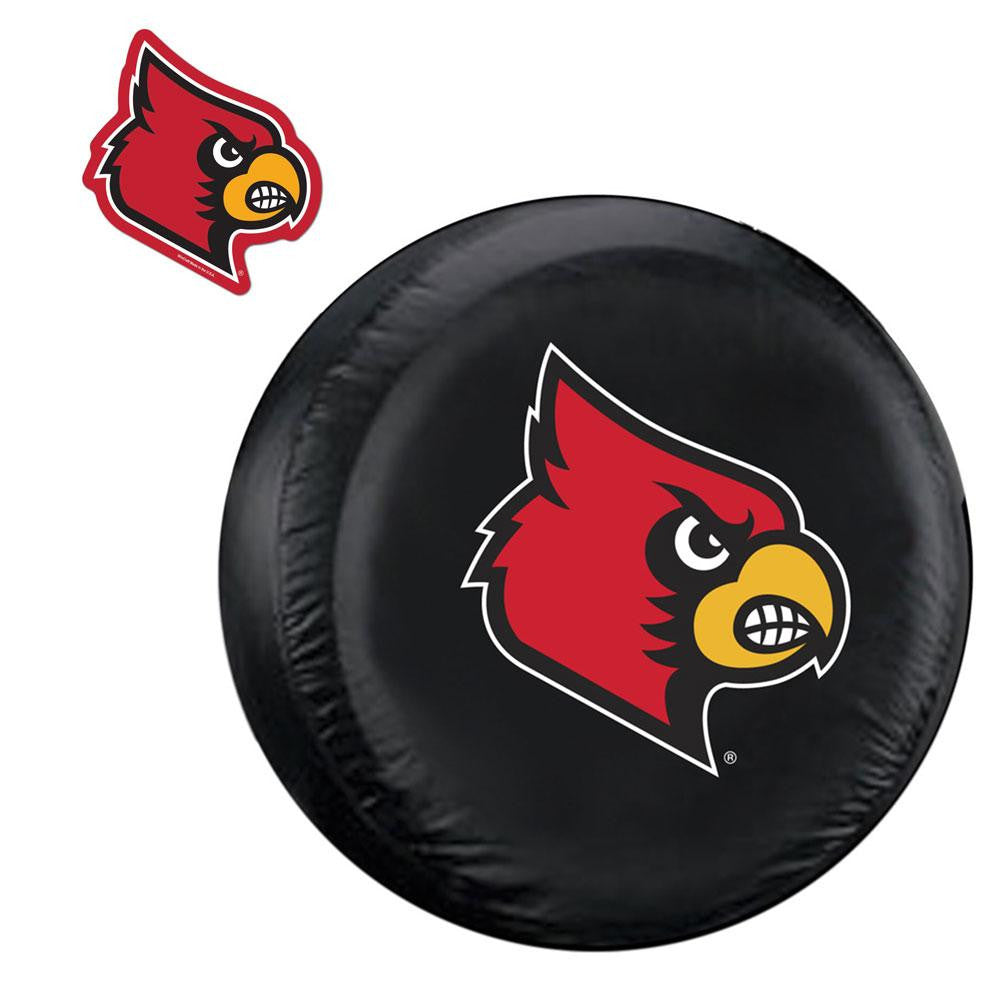 Louisville Cardinals NCAA Spare Tire Cover and Grille Logo Set (Large)