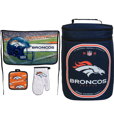 Denver Broncos NFL Ultimate Cooler and Barbeque Set