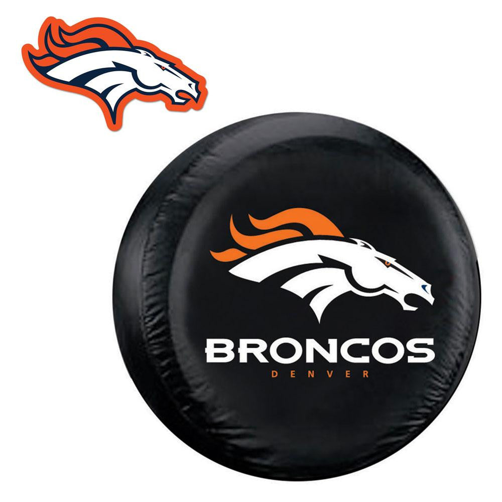 Denver Broncos NFL Spare Tire Cover and Grille Logo Set (Large)