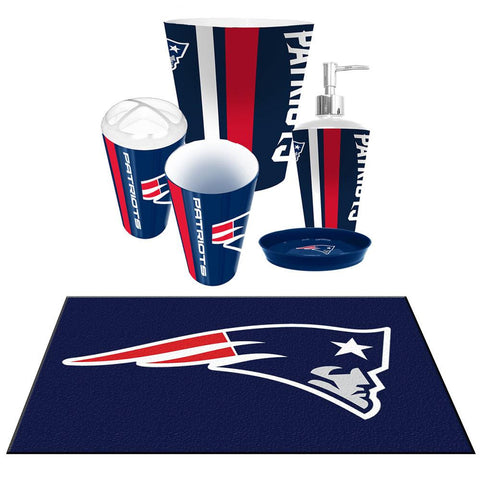 New England Patriots NFL 6pc Bath Accessories Set