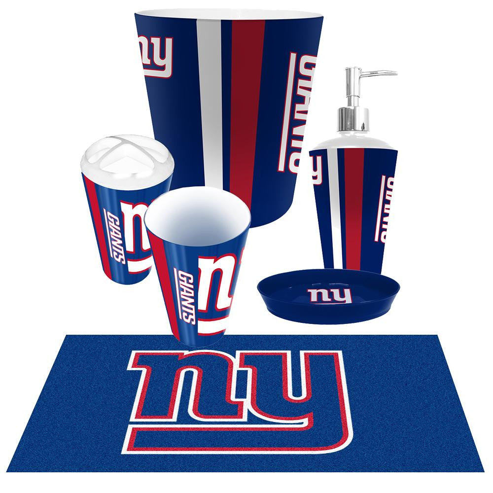 New York Giants NFL 6pc Bath Accessories Set