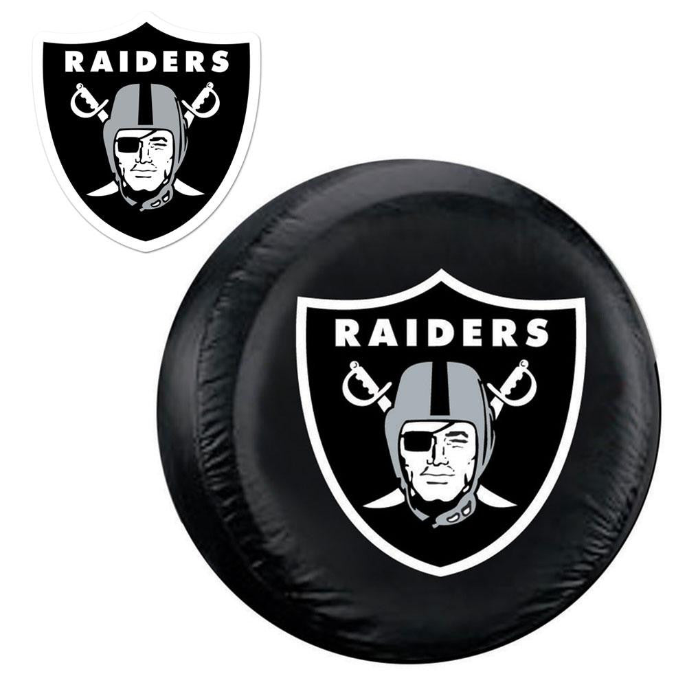 Oakland Raiders NFL Spare Tire Cover and Grille Logo Set (Large)