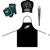 Philadelphia Eagles NFL Barbeque Apron and Chef's Hat and Oven Mitt with Bottle Opener