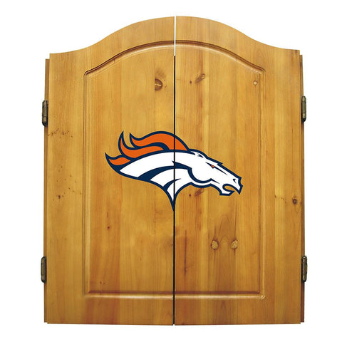 Denver Broncos NFL Dart Board w-Cabinet