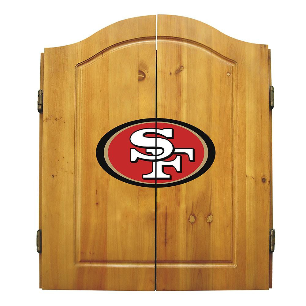 San Francisco 49ers NFL Dart Board w-Cabinet
