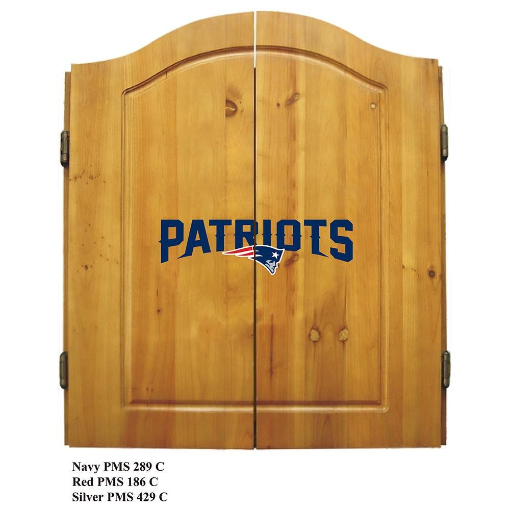 New England Patriots NFL Dart Board w-Cabinet
