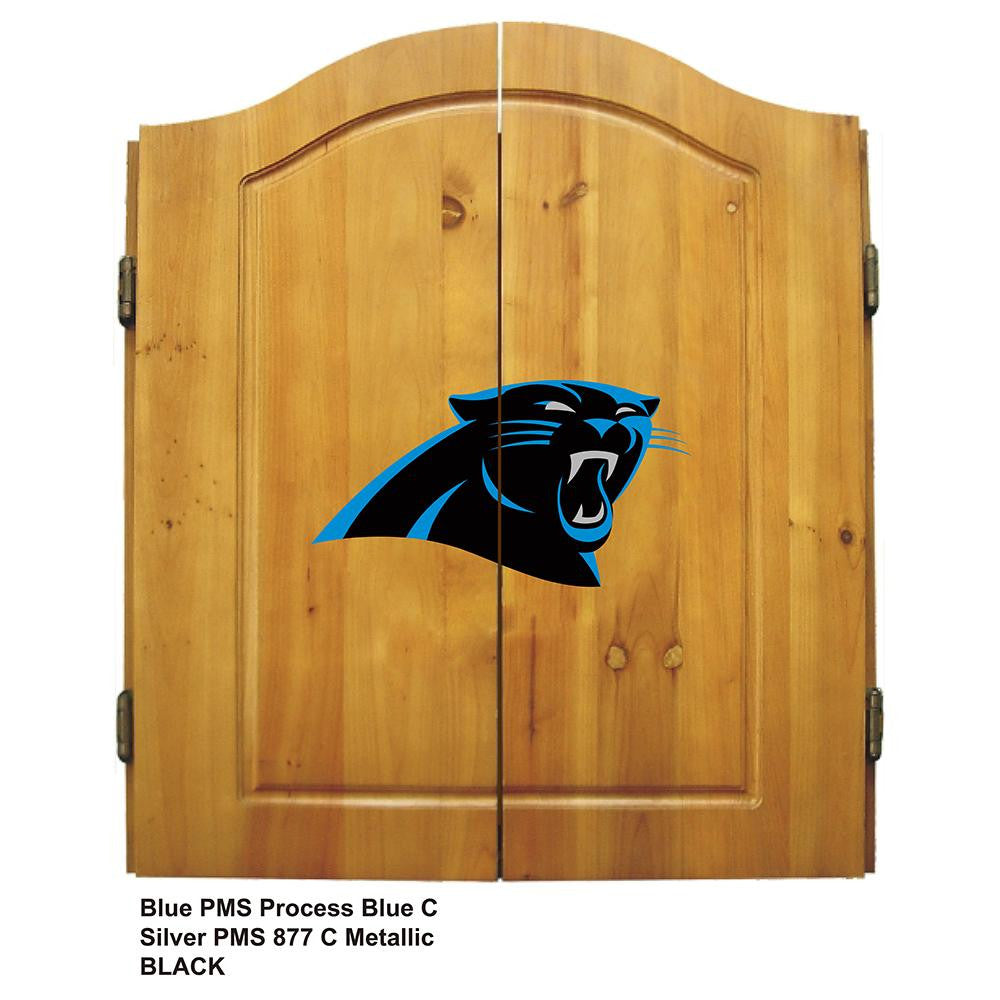 Carolina Panthers NFL Dart Board w-Cabinet
