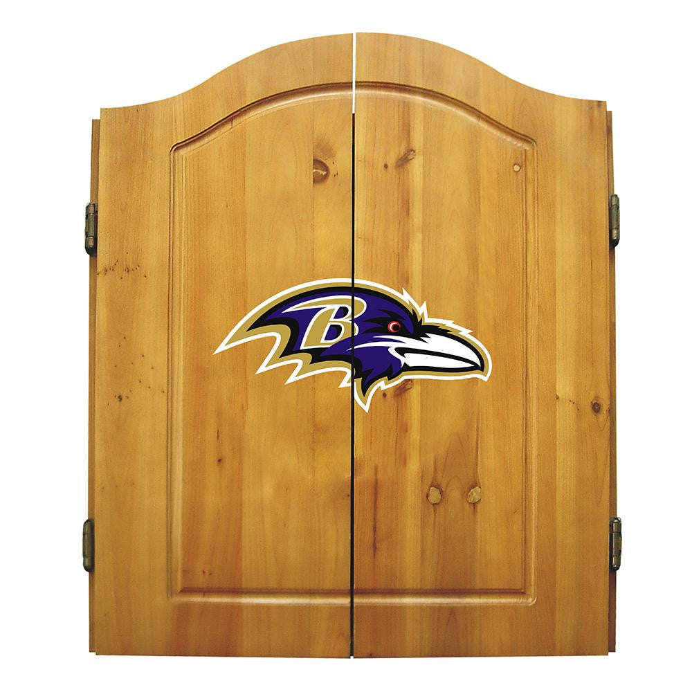 Baltimore Ravens NFL Dart Board w-Cabinet