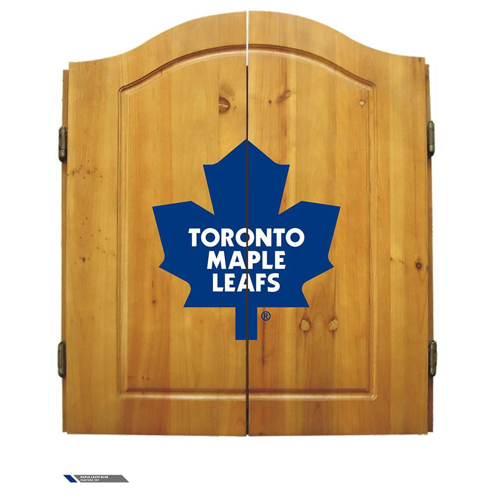 Toronto Maple Leafs NHL Dart Board w-Cabinet