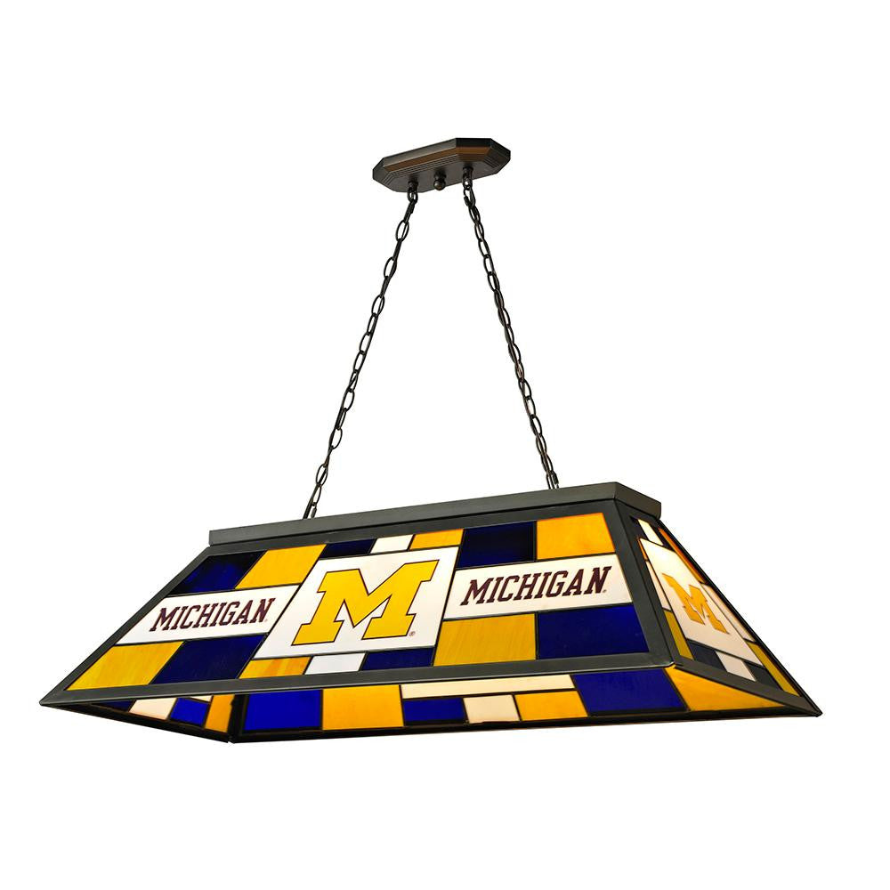 Michigan Wolverines NCAA 40 Inch Tiffany Billiards Lamp