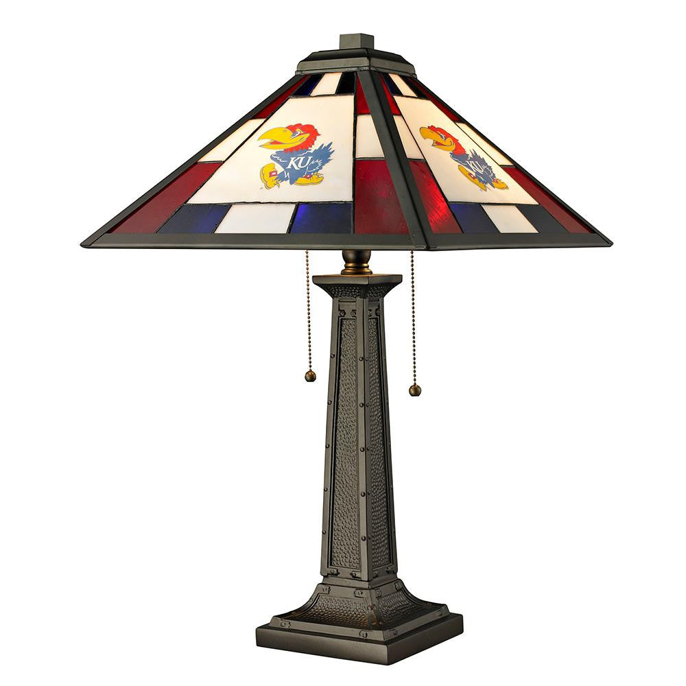 Kansas Jayhawks NCAA Tiffany Desk Lamp