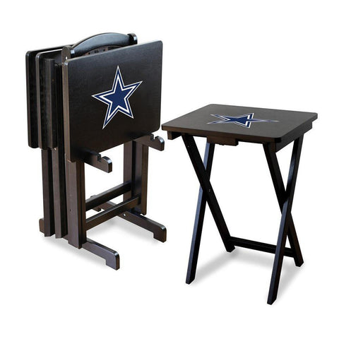 Dallas Cowboys NFL TV Tray Set with Rack