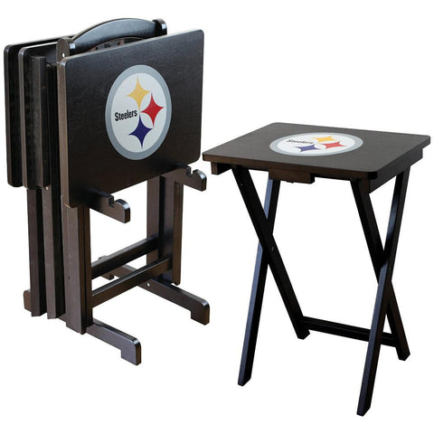 Pittsburgh Steelers NFL TV Tray Set with Rack