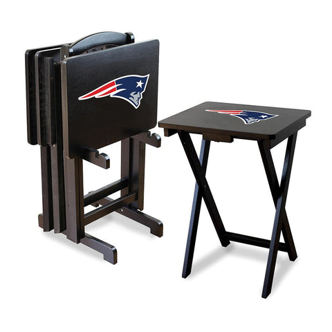 New England Patriots NFL TV Tray Set with Rack