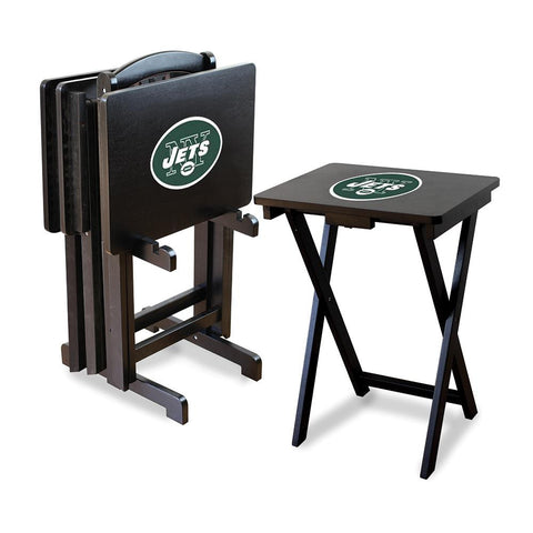 New York Jets NFL TV Tray Set with Rack