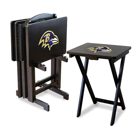 Baltimore Ravens NFL TV Tray Set with Rack