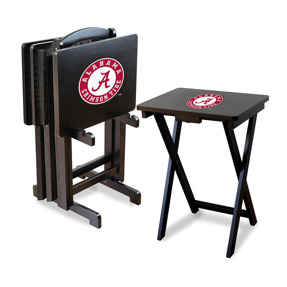 Alabama Crimson Tide NCAA TV Tray Set with Rack