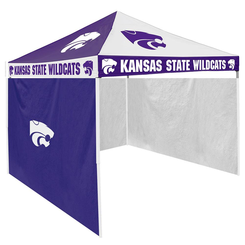 Kansas State Wildcats NCAA 9' x 9' Checkerboard Color Pop-Up Tailgate Canopy Tent With Side Wall