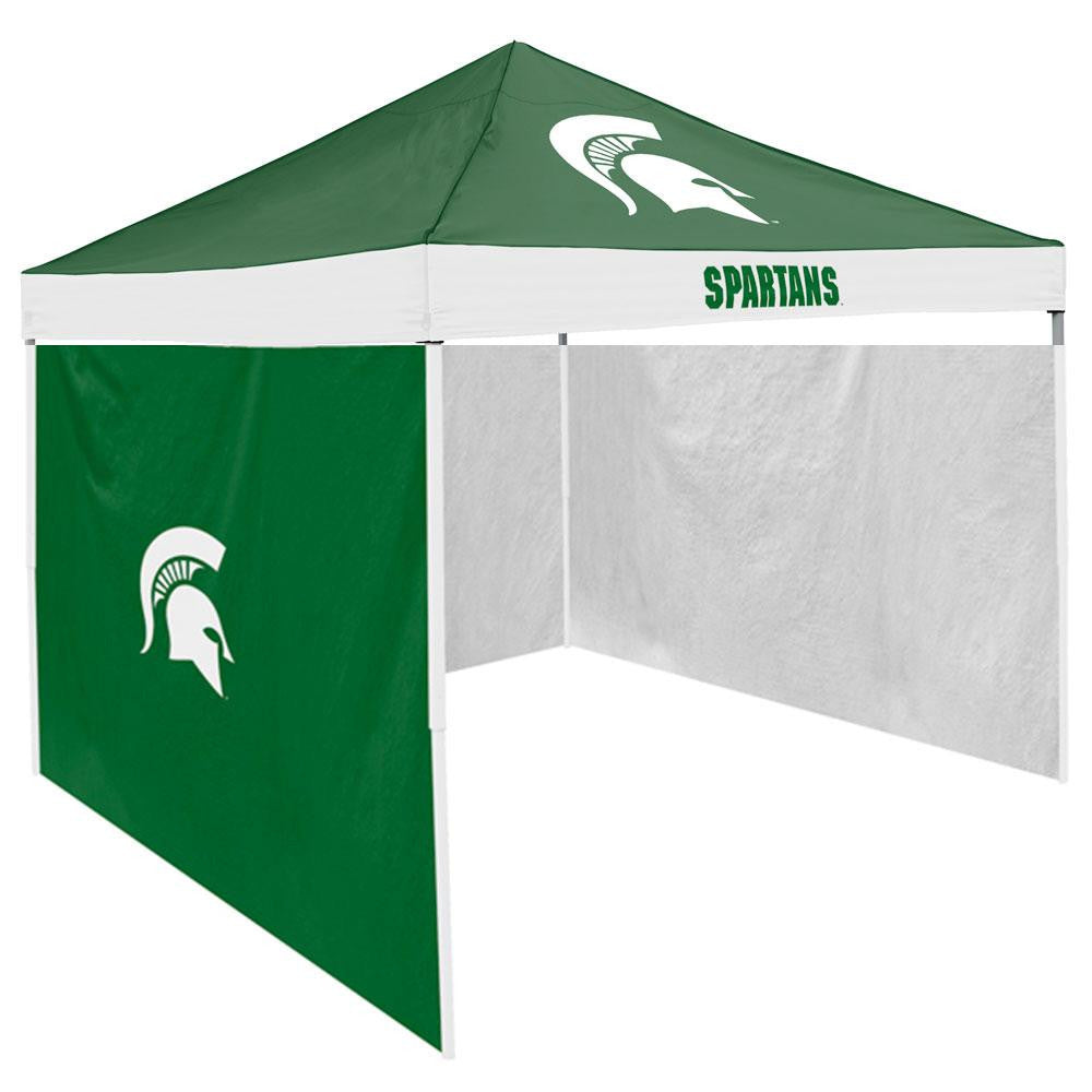 Michigan State Spartans NCAA 9' x 9' Economy 2 Logo Pop-Up Canopy Tailgate Tent With Side Wall