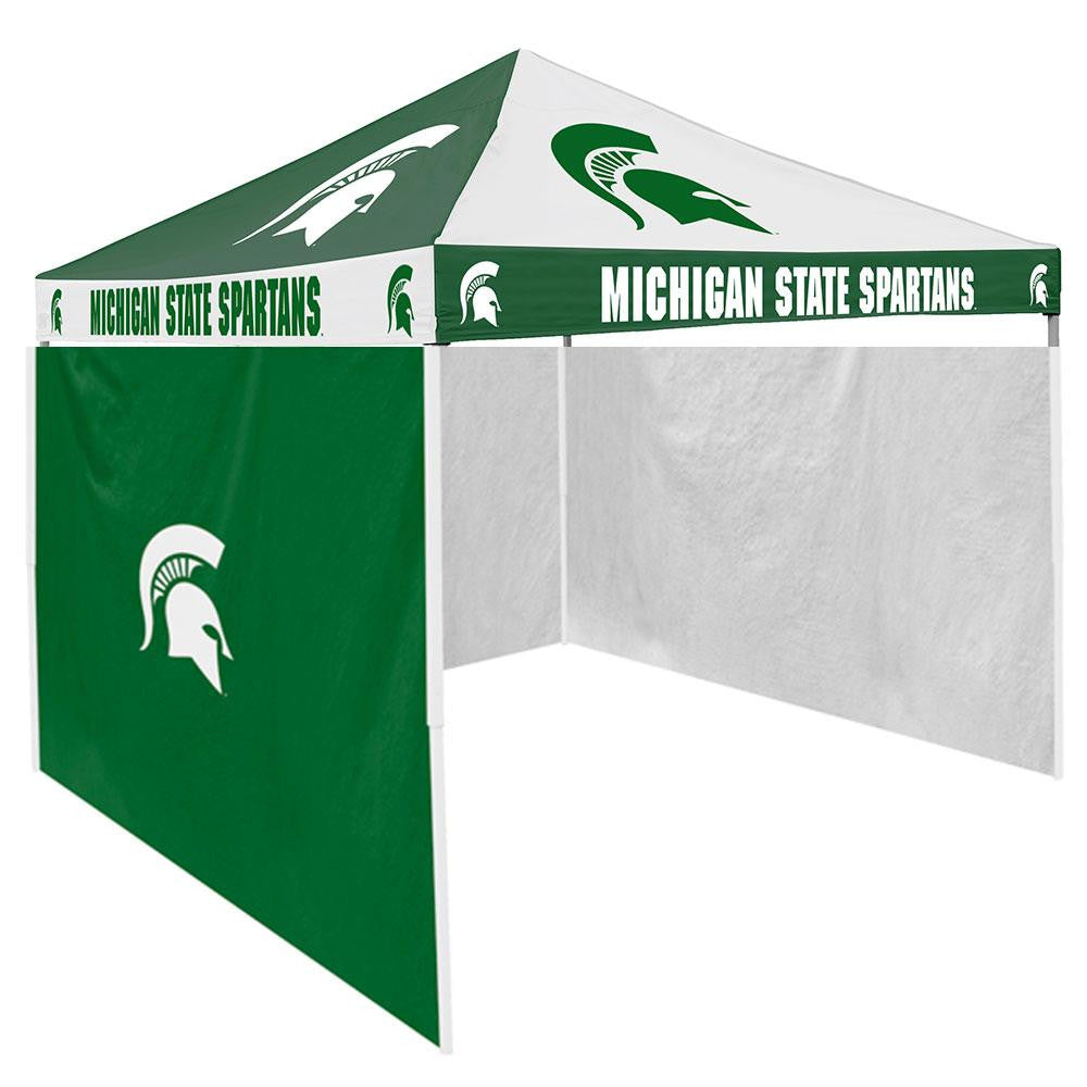 Michigan State Spartans NCAA 9' x 9' Checkerboard Color Pop-Up Tailgate Canopy Tent With Side Wall