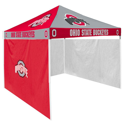 Ohio State Buckeyes NCAA 9' x 9' Checkerboard Color Pop-Up Tailgate Canopy Tent With Side Wall