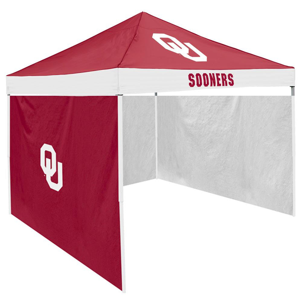 Oklahoma Sooners NCAA 9' x 9' Economy 2 Logo Pop-Up Canopy Tailgate Tent With Side Wall