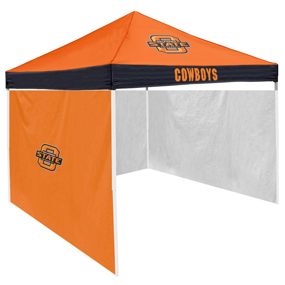 Oklahoma State Cowboys NCAA 9' x 9' Economy 2 Logo Pop-Up Canopy Tailgate Tent With Side Wall