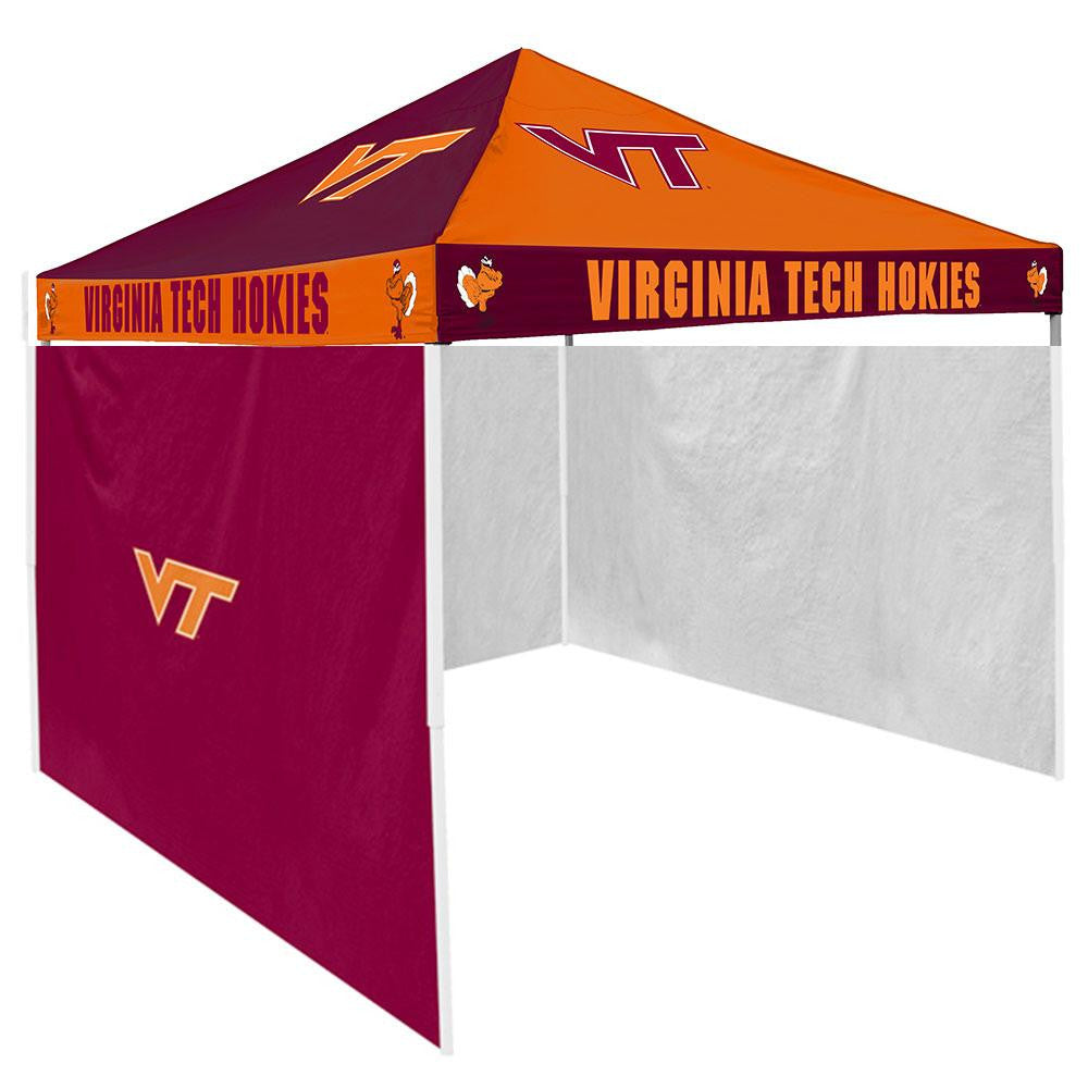 Virginia Tech Hokies NCAA 9' x 9' Checkerboard Color Pop-Up Tailgate Canopy Tent With Side Wall