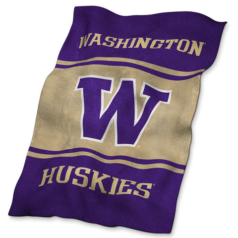 Washington Huskies NCAA UltraSoft Fleece Throw Blanket (84in x 54in)