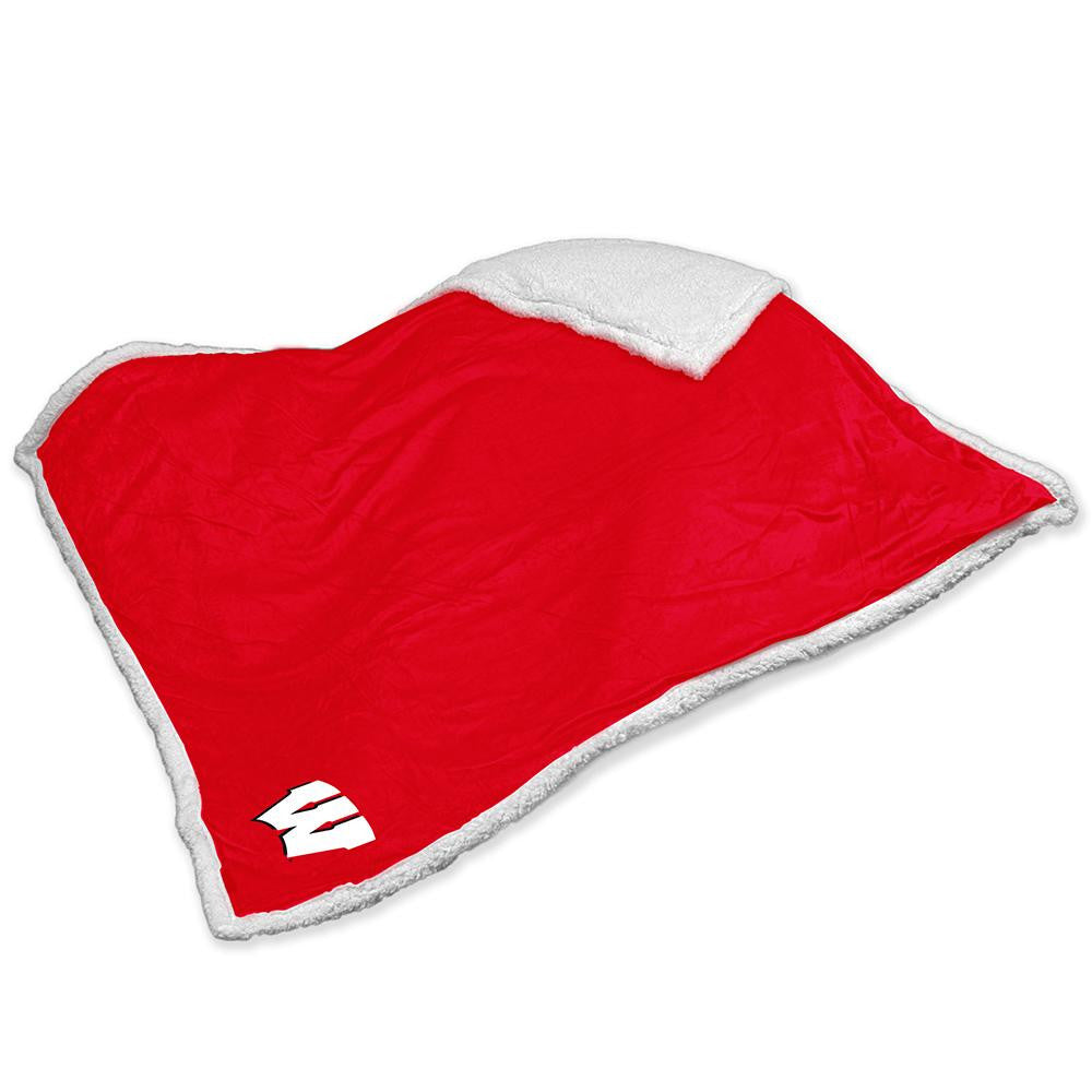 Wisconsin Badgers NCAA Soft Plush Sherpa Throw Blanket (50in x 60in)