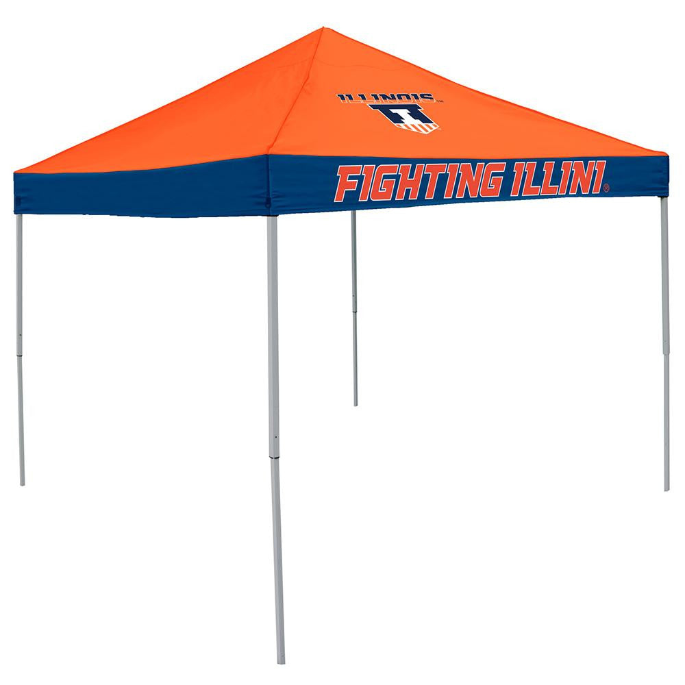 Illinois Fighting Illini NCAA 9' x 9' Economy 2 Logo Pop-Up Canopy Tailgate Tent