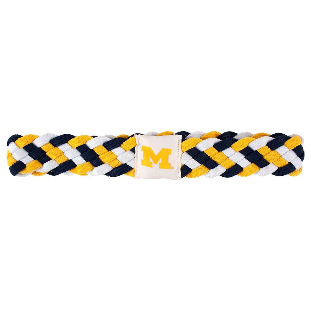 Michigan Wolverines NCAA Braided Head Band 6 Braid