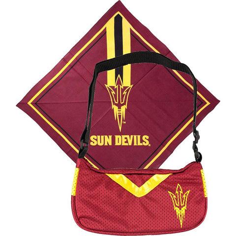 Arizona State Sun Devils NCAA Fandana and Jersey Purse Set