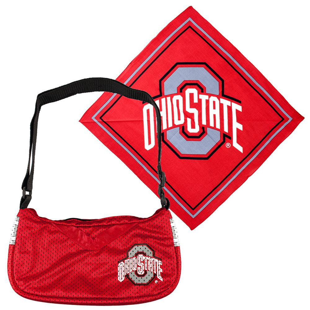 Ohio State Buckeyes NCAA Fandana and Jersey Purse Set