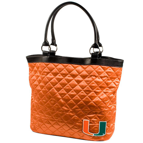 Miami Hurricanes NCAA Quilted Tote (Orange)