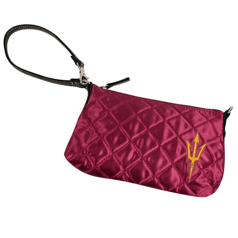 Arizona State Sun Devils NCAA Quilted Wristlet (Dark Red)