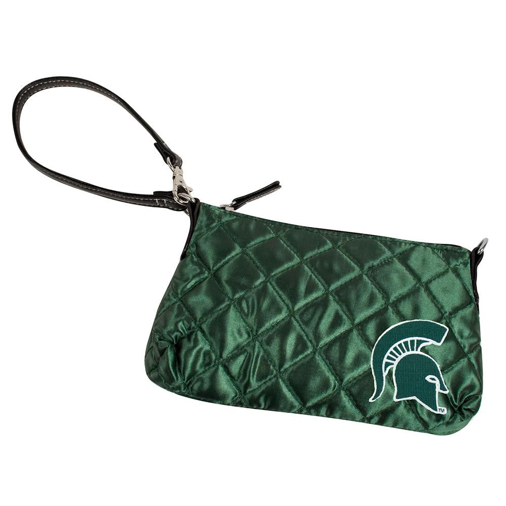 Michigan State Spartans NCAA Quilted Wristlet (Dark Green)