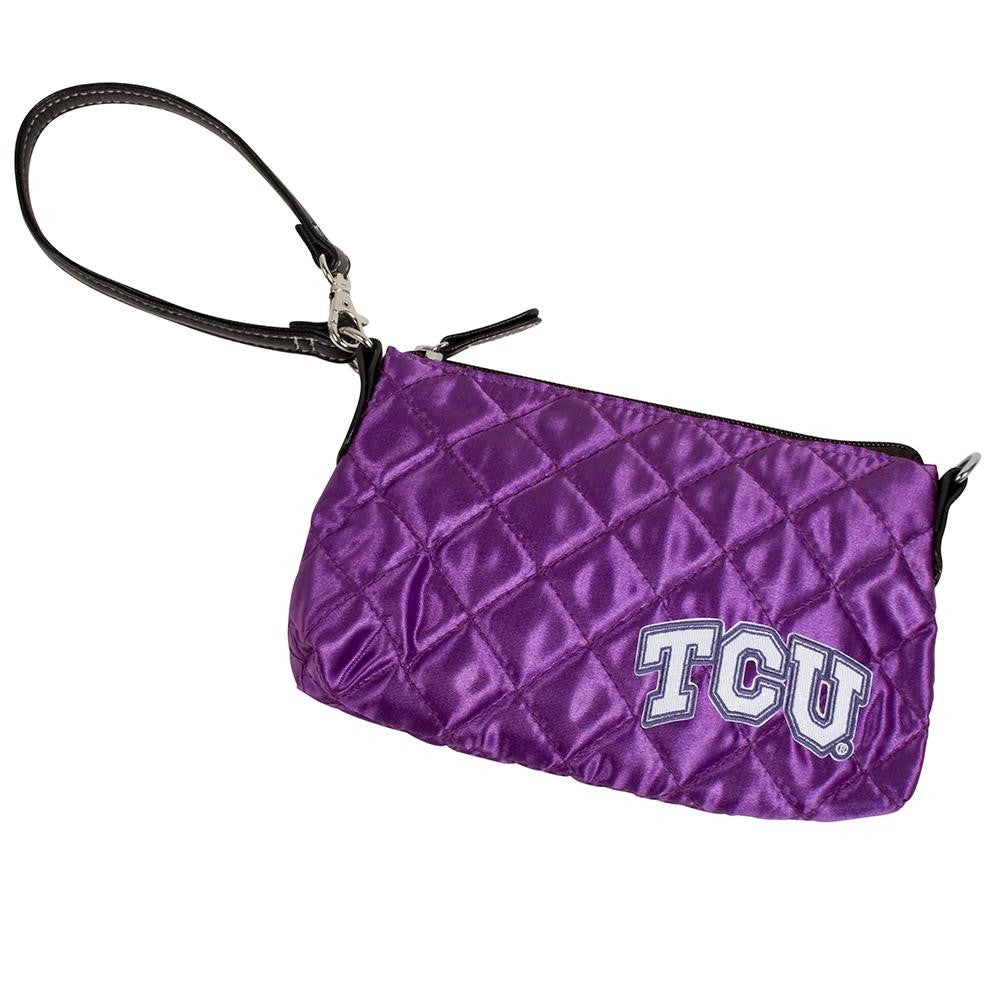 Texas Christian Horned Frogs NCAA Quilted Wristlet (Purple)