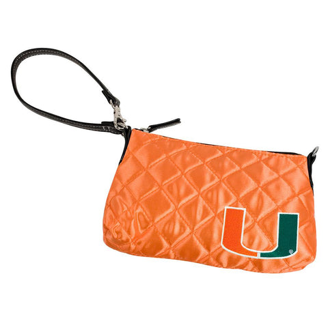 Miami Hurricanes NCAA Quilted Wristlet (Orange)