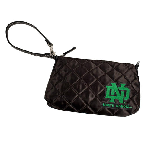 North Dakota Fighting Sioux NCAA Quilted Wristlet (Black)