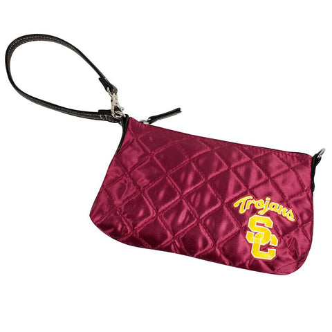 USC Trojans NCAA Quilted Wristlet (Dark Red)