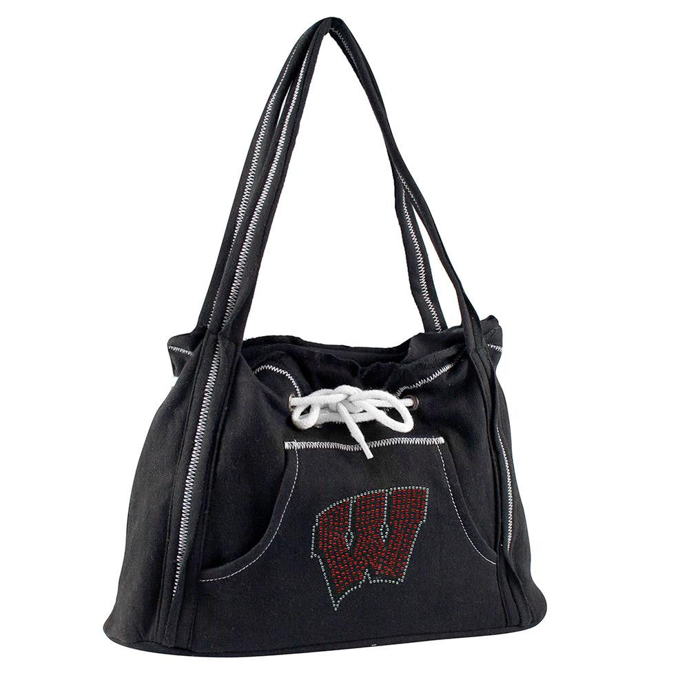 Wisconsin Badgers NCAA Sport Noir Hoodie Purse