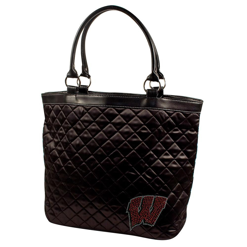 Wisconsin Badgers NCAA Sport Noir Quilted Tote