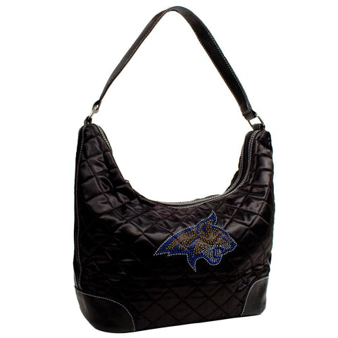 Montana State Bobcats NCAA Sport Noir Quilted Hobo