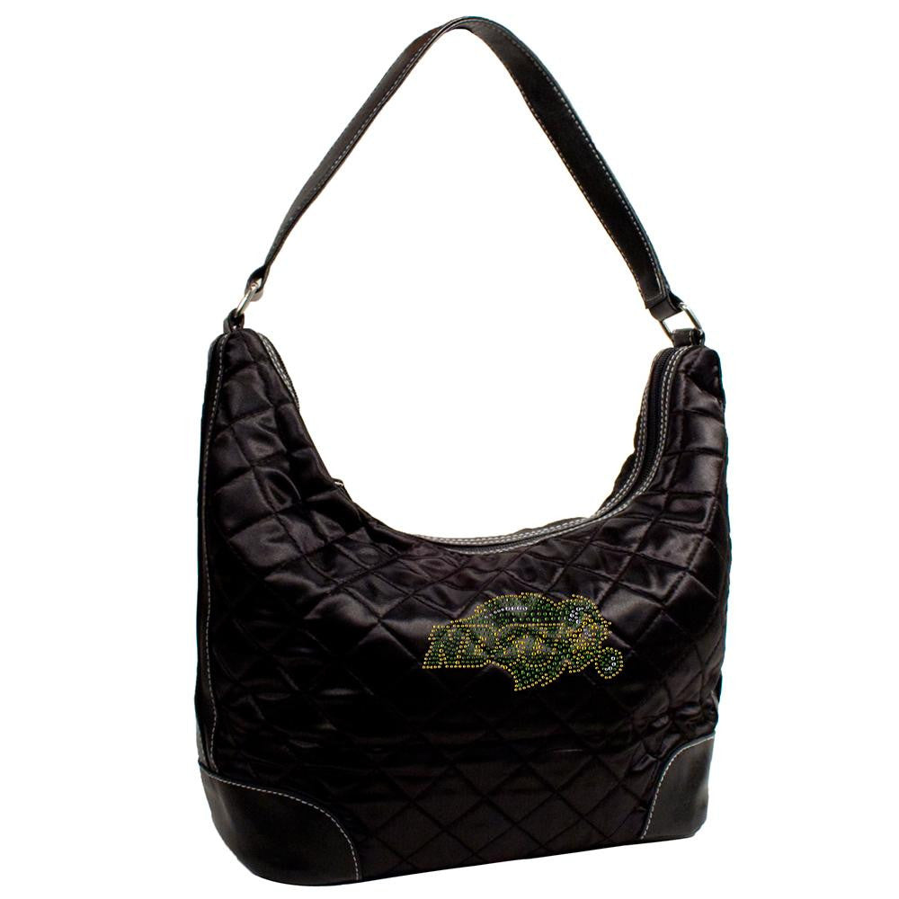 North Dakota State Bison NCAA Sport Noir Quilted Hobo