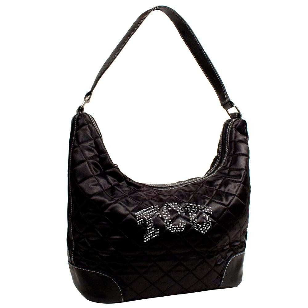 Texas Christian Horned Frogs NCAA Sport Noir Quilted Hobo